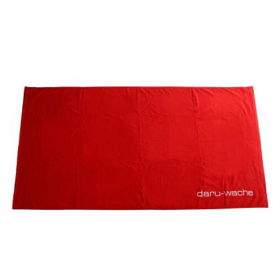 China Comfortable Red Embroidery Custom Logo Luxury Super Soft Absorbent 100 Percent Cotton Spa Bath Towel for sale