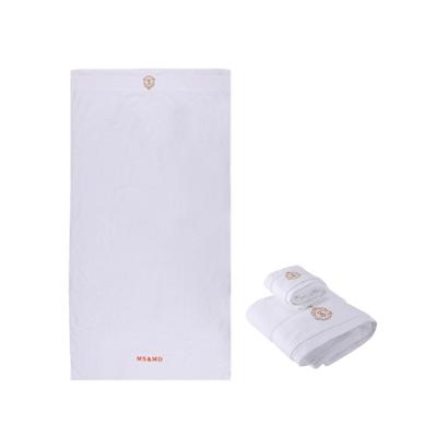 China Wholesale QUICK DRY Home Hotel Luxury 100% Cotton Bath Customized Adult White 2 in 1set Soft Towel Set for sale