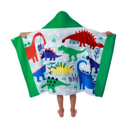 China New Design Cartoon Cartoon Logo Bath Poncho Hooded Printed Beach Towel Baby Kids Soft Cotton Terry Material QUICK DRY Custom Made for sale