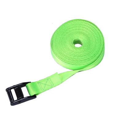 China Cargo Safety 350kg Cam Buckle Strap Polyester Webbing Tie Down Strap for sale