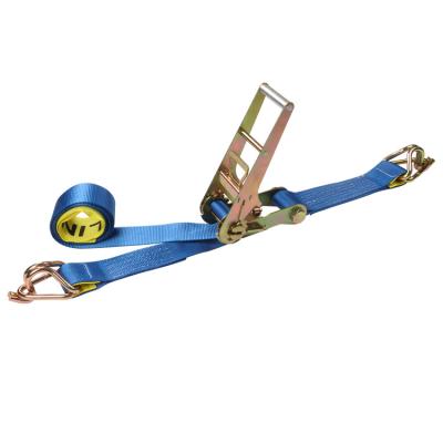 China High Quality Cargo Safety Ratchet Tie Down 75mm 9m LC 5000kg Australian Standard Strap with Hook and Ratchet Keeper Lashings for sale