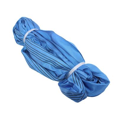 China Lifting Heavy Duty Goods Round 8T Sling Polyester Webbing Cargo Strap Sling for sale