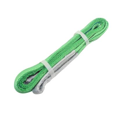 China High quality green color synthetic webbing lifting sling for sale