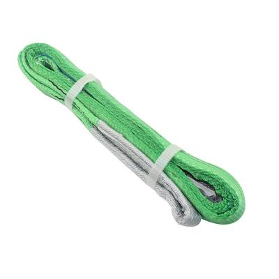 China Goods 2T 4M Green Color Webbing Sling Polyester Cargo Lifting Sling for sale