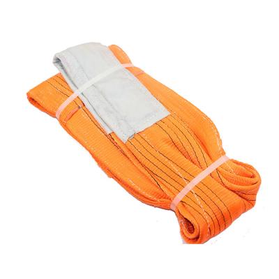 China 10T Cargo Orange Color Webbing Lifting Sling For Lifting Goods for sale