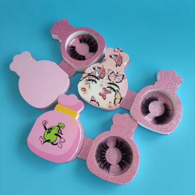 China Natural Style 16mm Mink Eyelashes Halloween Lashes Mink Eyelash Halloween Lashes Fluffy Packaging for sale