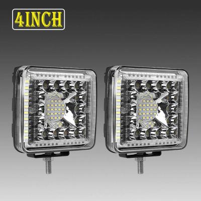 China Free shipping 2x 4inch 616W LED Work Light Bar Driving Combo Fog Lamp Round Offroad Truck for sale