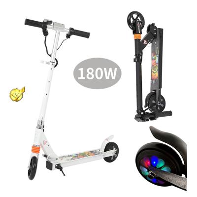 China Little tiger disassembled folding scooter three-in-one white PU luminous wheels children's power-assisted electric scooter for sale