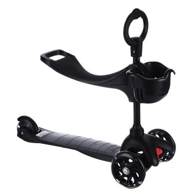 China Three-in-one children's scooter, PU flash wheel, multi-purpose, seat cushion height, gravity steering for sale