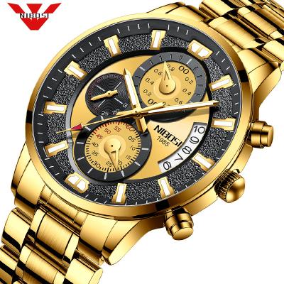 China NIBOSI Chronograph Watch Men Waterproof Casual Luxury Brand Quartz Sports Wristwatches Military Clock Men's Business Watch for sale