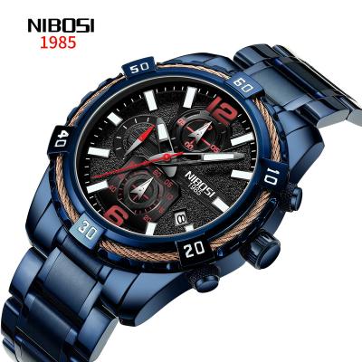 China NIBOSI Chronograph Men Waterproof Chronograph Outdoor Wristwatch Fashion Watch Quartz Luxury Watches for sale