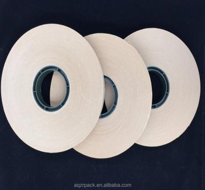 China Machine Wrapping Brown Roll 150m Paper Tape Strapping Bandage Roll Used On Heat Adhesive Paper Strapping Machine for sale