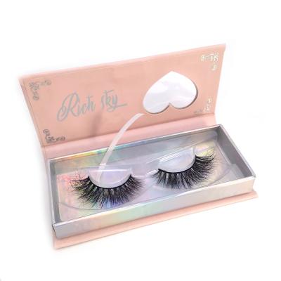 China Long New Natural Mink Eyelashes For 2019 And 25mm Lashes Box Packaging Custom Seller for sale