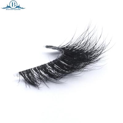 China Light& Wholesale Top Quality Soft 3D Strip Siberian Mink Clear Eyelash for sale