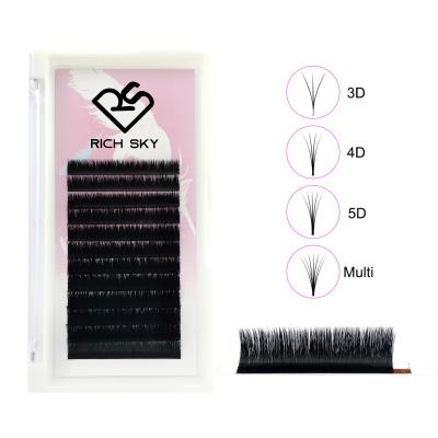 China Wholesale New Natural Long Style Lash Volume Korea Flower Auto Fan OEM Easy Blooming Eyelash Extension for sale