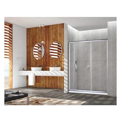 China High Quality Low Noise Custom 304 Stainless Steel Safety Tempered Glass Sliding Shower Door for sale