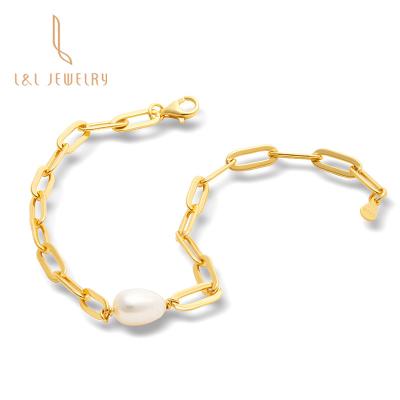 China Wholesale FASHIONABLE Jewelry Charms Solid Silver Bead Bracelet Chain S925 Gold Plated Christmas Jewelry Silver Link Chain Bracelet for sale