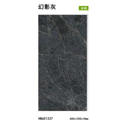 China Modern Modern Light Luxury All Over Tiles Dark Gray Marble Bathroom Non Slip Floor Tiles for sale