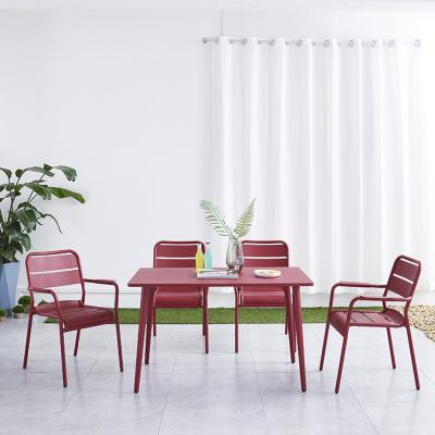 China Modern Dining Set Metal Chairs And Table Set Chair Frame Metal for sale