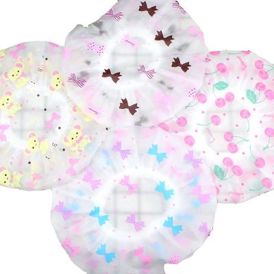 China Creative Stocked Style Factory Outlet Bow Ladies Print Waterproof PEVA Shower Head Cover Bath Cover Amazon for sale