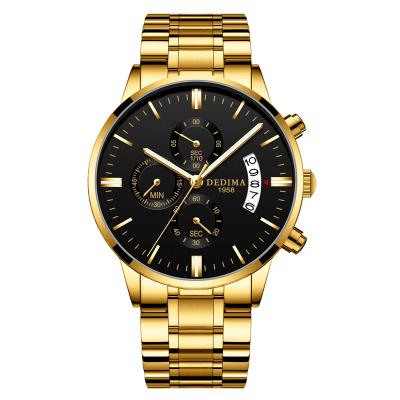 China Top Chronograph Brand DEDIMA Men Business Watch Luxury Mens Fashion Casual Dress Watch Quartz Luminous Wristwatches Relogio Masculino for sale