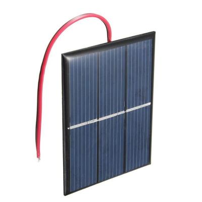 China Monocrystalline Solar Panel Cable 0.65W 1.5V Mini Solar Cell Polycrystalline Solar Silicon DIY Toy Panel 80*60MM+15Cm for sale