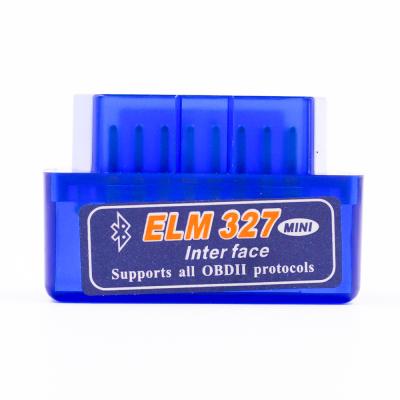 China Mini Portable ELM327 V2.1 OBD2 II Interface Diagnostic Auto Scanner Car ABS Blue Premium Diagnostic Tool J027 for sale