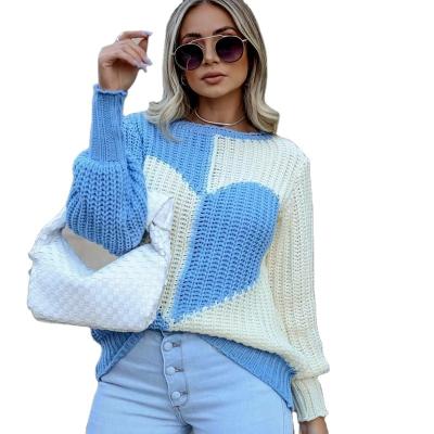 China Anti-Wrinkle Plus Size Crewneck Fashion Cotton Autumn Sweater Wholesale Hot Pink Knitted Sweater Woman Korean Casual Sexy 2021 Winters for sale