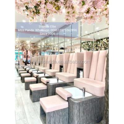 China Stylish manicure spa chair nail salon furniture fabric velvet pedicure spa chair pedicure supplies MP10035P for sale