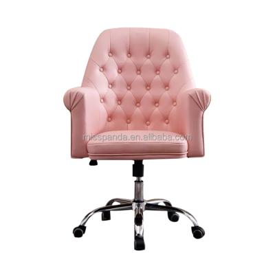 China Modern Wholesale White Delux Office Computer Shopper Chair For Nail Salon Shop for sale