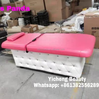 China Modern Pink White Vegan Wicking Sheen Leather Or Pink Bed With Lifting Function for sale