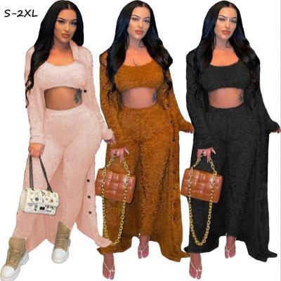 China Breathable 2022 New Arrivals 3 Piece Salon Wear Sets Women Fashion Clothing Styles Set for sale