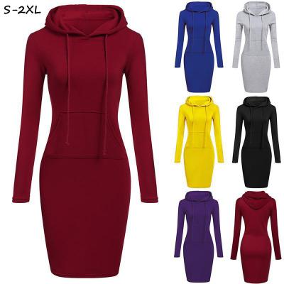 China Spring 2022 Women Breathable Custom Clothing Manufacturers Fashion Hoodie Bodycon Party Club Dress Korean Casual Outfits for sale