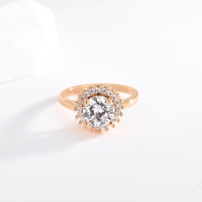 China Fashion Engagement Ring Wholesale Price Zircon Rings Gold Ring for sale