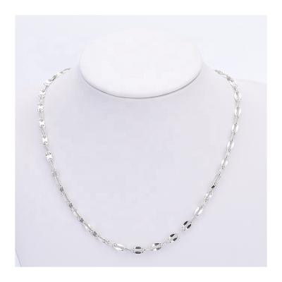 China FASHIONABLE Wholesale Custom Wholesale Silver Plated White Gold Necklace Chain For Woman for sale