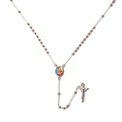 China Simple Design CLASSIC Religious Jewelry Gold Plated Cross Chain Necklace for sale