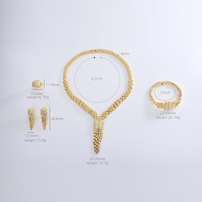 China Gold Jewelry Set Fashion Big Love Earrings FASHIONABLE Necklace Jewelry Set Hot Selling Products for sale