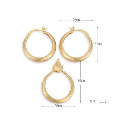 China FASHIONABLE Dubai earring pendant set with high quality gold plated earring pendant for sale