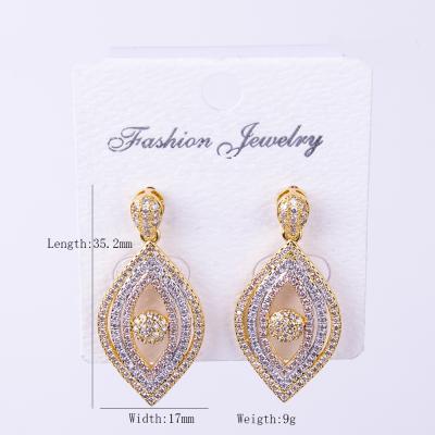 China TRENDY Fashion Earrings Trend Gold Plated Wedding Earrings Set for sale