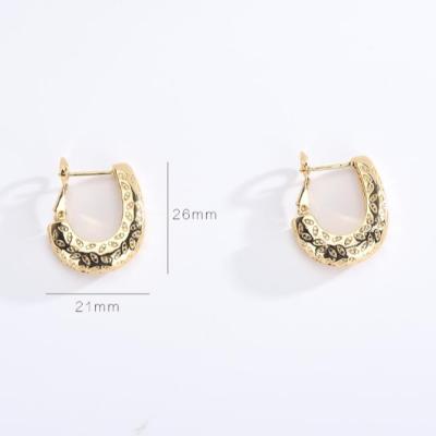 China Best Price Trendy Fashion Elegant Copper Gold Plated 18k Gold Plated Earring Jewelry Design Women for sale