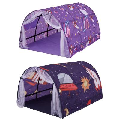 China Easy Foldable Kids Play Bed Light-blocking Tent Star Folding Kids Rocket Bed Tent Kids Net Mosquito Portable Play House Tent for sale