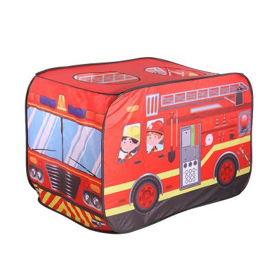 China Easy Foldable Kids Play Tent Indoor Police Car Truck Toy Outdoor Foldable Playhouse Fire Room Kids Bus Tent Kids Pop Play Tent for sale