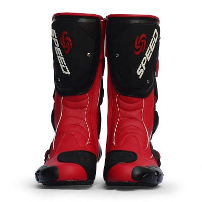 China Microfiber +leather waterproof breathable sports motorcycle shoes riding racing motorbike boots for men for sale