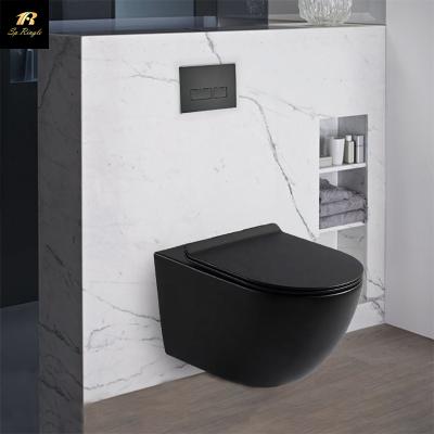 China Springlegroup Concealed Cistern Modern Bathroom Designs Easy Clean Space Saving Premium Wall Hung Ceramic Toilets for sale