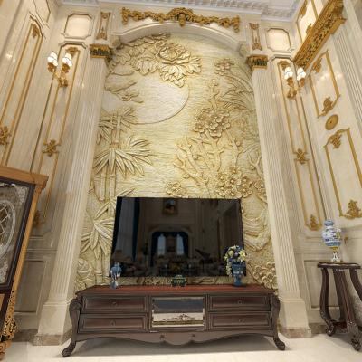 China China Finish Modern Handmade Honed Marbles Feature Natural Quartz Slab Wall Cladding Panel Stone Living Room for sale