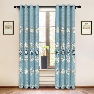 China Blackout Embroidery European Luxury Window Curtains For Living Room Jacquard Fabric Ready Made Cortinas For Home for sale