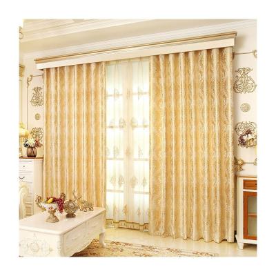 China European Curtain Fabric Blackout Jacquard Luxury Living Room Curtains Fabric Drapes And Drapes Design Ready Made for sale