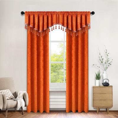 China Modern Double Sided Window Decoration Chenille Valance Curtain Set For Living Room Window Cortins Solid Valance For Home Ready Made for sale