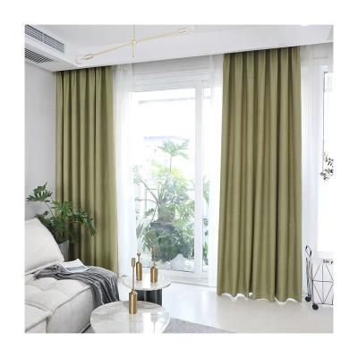 China Modern Solid Solid Blackout Curtain Living Room Fabric Blackout Curtains Ready Made Curtains For Living Room Cortins for sale