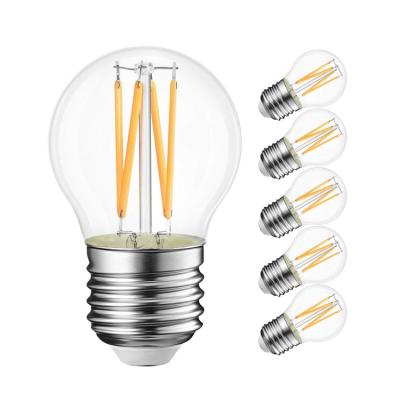 China Residential Dimmable bulb G45 E27 energy saving led filament bulb ampoule e26 led for sale